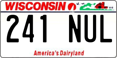 WI license plate 241NUL