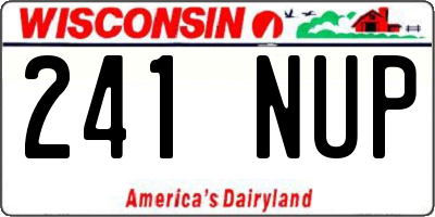 WI license plate 241NUP