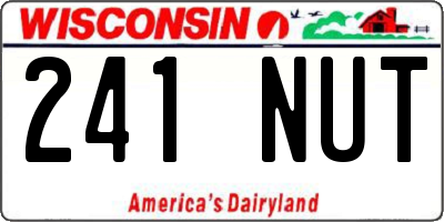 WI license plate 241NUT