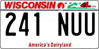 WI license plate 241NUU