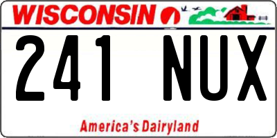 WI license plate 241NUX