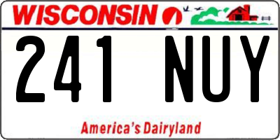 WI license plate 241NUY