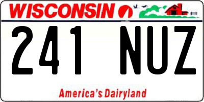 WI license plate 241NUZ