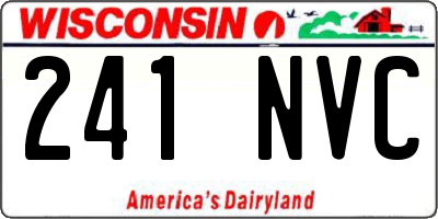 WI license plate 241NVC