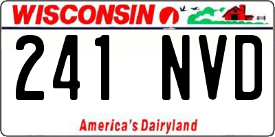 WI license plate 241NVD