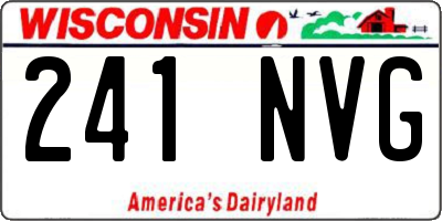 WI license plate 241NVG