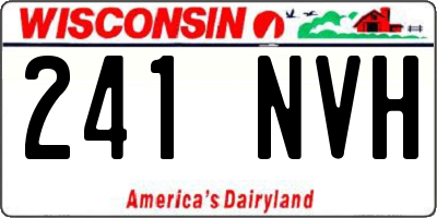 WI license plate 241NVH