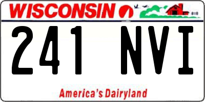 WI license plate 241NVI