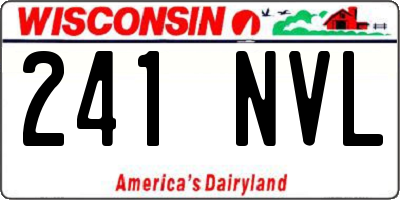 WI license plate 241NVL