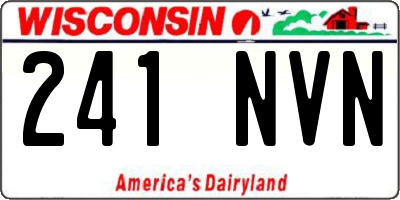 WI license plate 241NVN