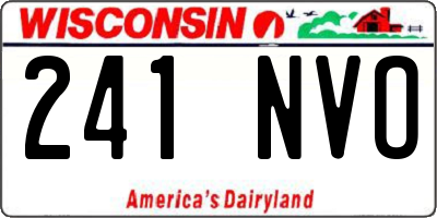 WI license plate 241NVO