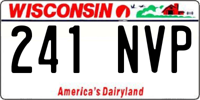 WI license plate 241NVP