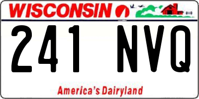 WI license plate 241NVQ