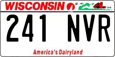 WI license plate 241NVR
