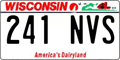 WI license plate 241NVS