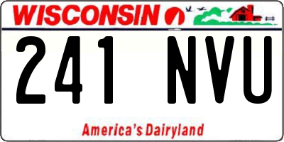 WI license plate 241NVU
