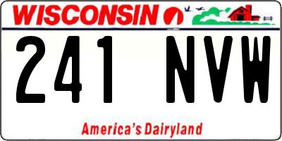 WI license plate 241NVW