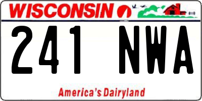 WI license plate 241NWA