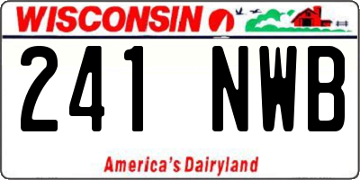 WI license plate 241NWB