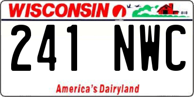WI license plate 241NWC