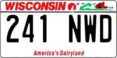 WI license plate 241NWD