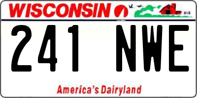 WI license plate 241NWE