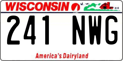 WI license plate 241NWG