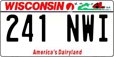 WI license plate 241NWI