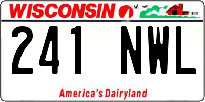 WI license plate 241NWL