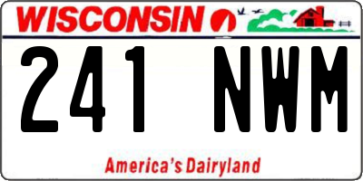 WI license plate 241NWM