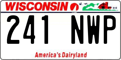 WI license plate 241NWP