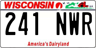 WI license plate 241NWR