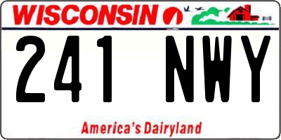 WI license plate 241NWY