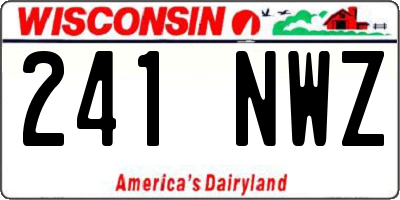 WI license plate 241NWZ