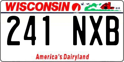 WI license plate 241NXB