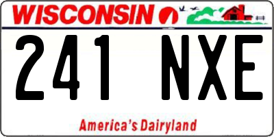 WI license plate 241NXE