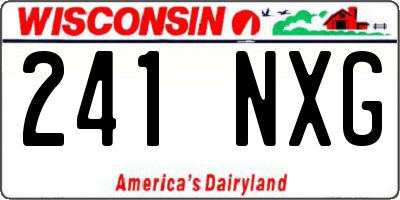 WI license plate 241NXG