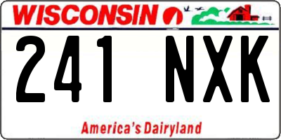 WI license plate 241NXK