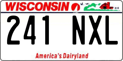 WI license plate 241NXL