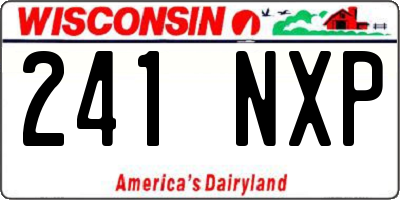 WI license plate 241NXP