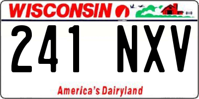 WI license plate 241NXV