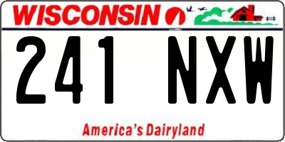 WI license plate 241NXW