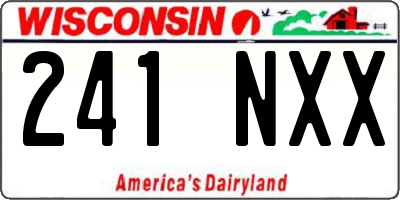 WI license plate 241NXX