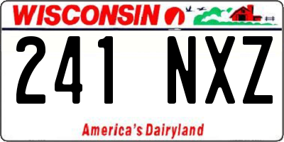 WI license plate 241NXZ