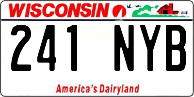 WI license plate 241NYB