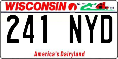 WI license plate 241NYD