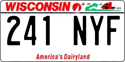 WI license plate 241NYF