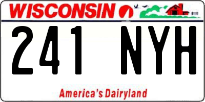 WI license plate 241NYH