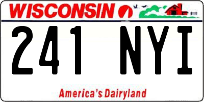 WI license plate 241NYI