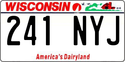 WI license plate 241NYJ